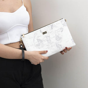 Silver & Polo Beyaz - Antrasit SP1034 Kadın Portföy & Clutch