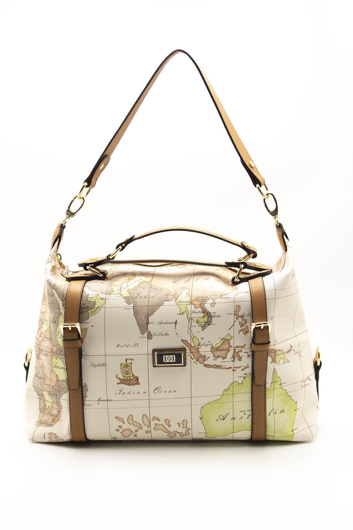 Silver & Polo Bej - A.Taba SP1064 Kadın Seyahat Çantası