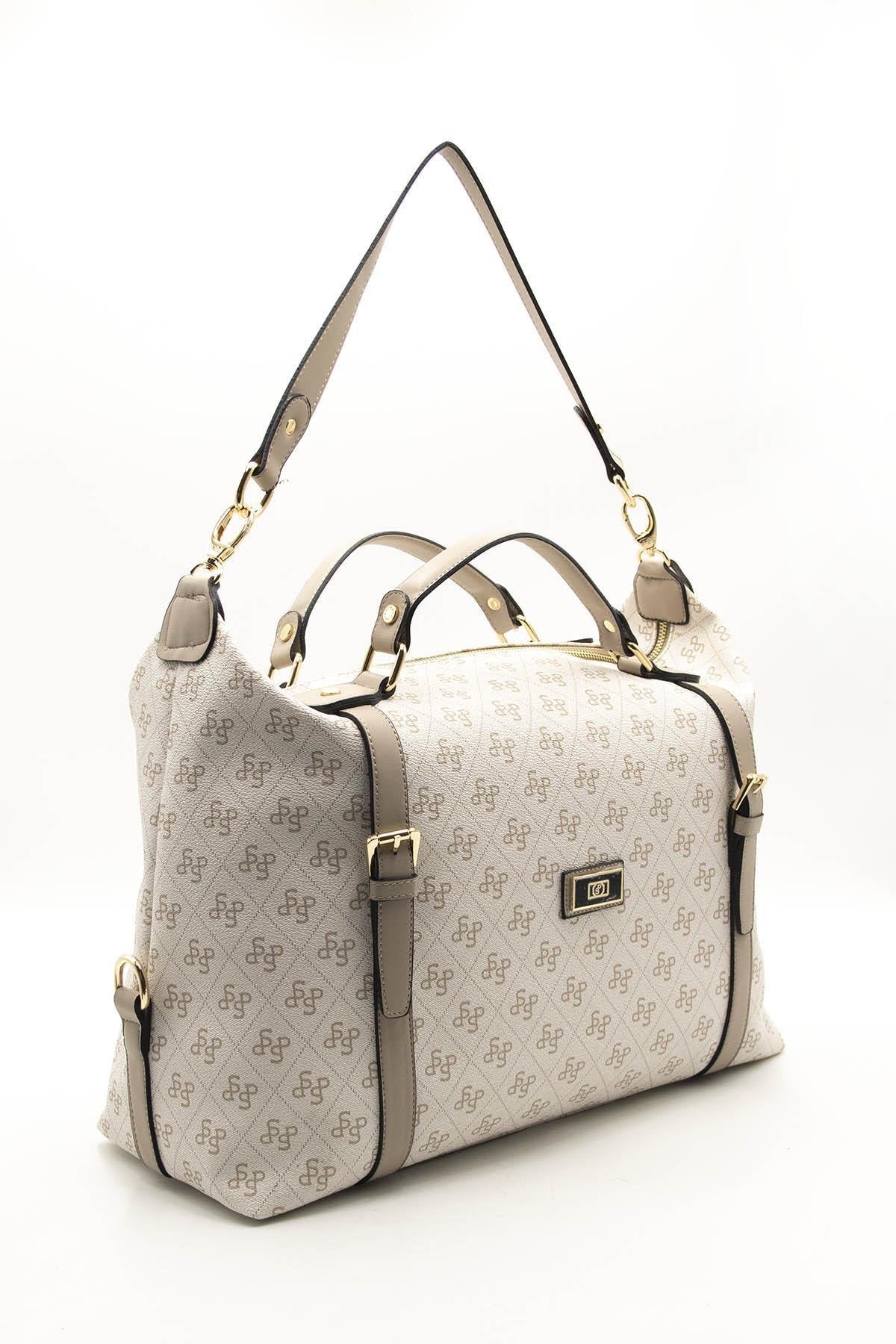 Silver & Polo Bej - Kum SP1064 Kadın Seyahat Çantası