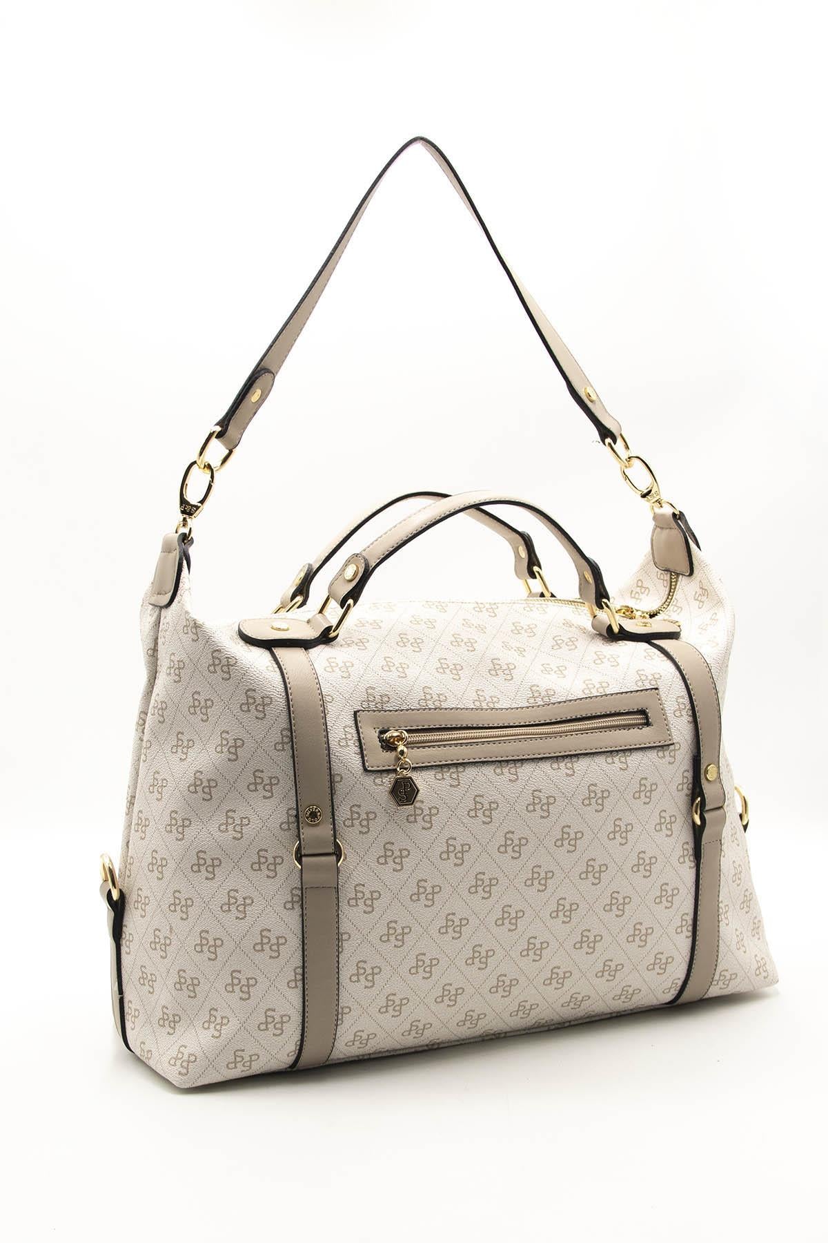 Silver & Polo Bej - Kum SP1064 Kadın Seyahat Çantası