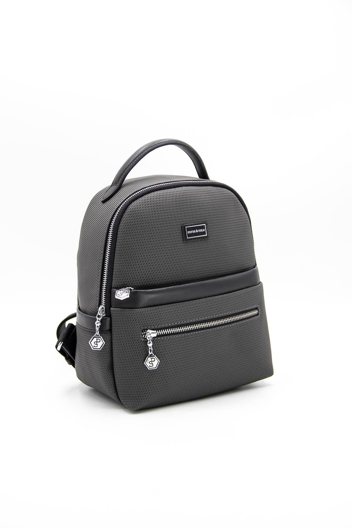 Silver & Polo Antrasit - Siyah SP1061 Kadın Sırt Çantası