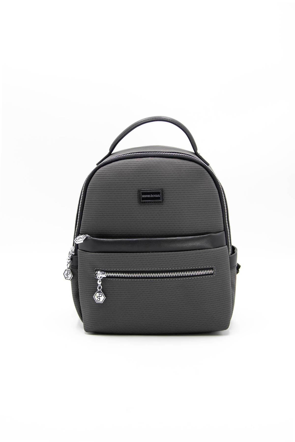 Silver & Polo Antrasit - Siyah SP1061 Kadın Sırt Çantası