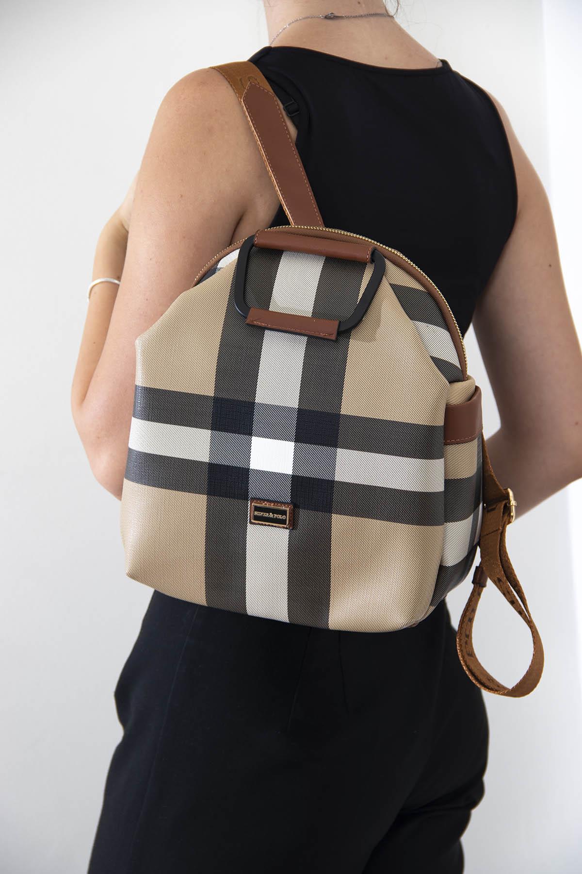 Silver & Polo Bej - Taba SP771 Kadın Sırt Çantası