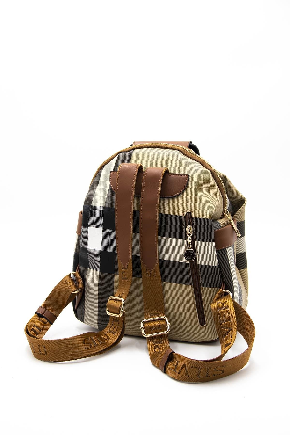 Silver & Polo Bej - Taba SP771 Kadın Sırt Çantası