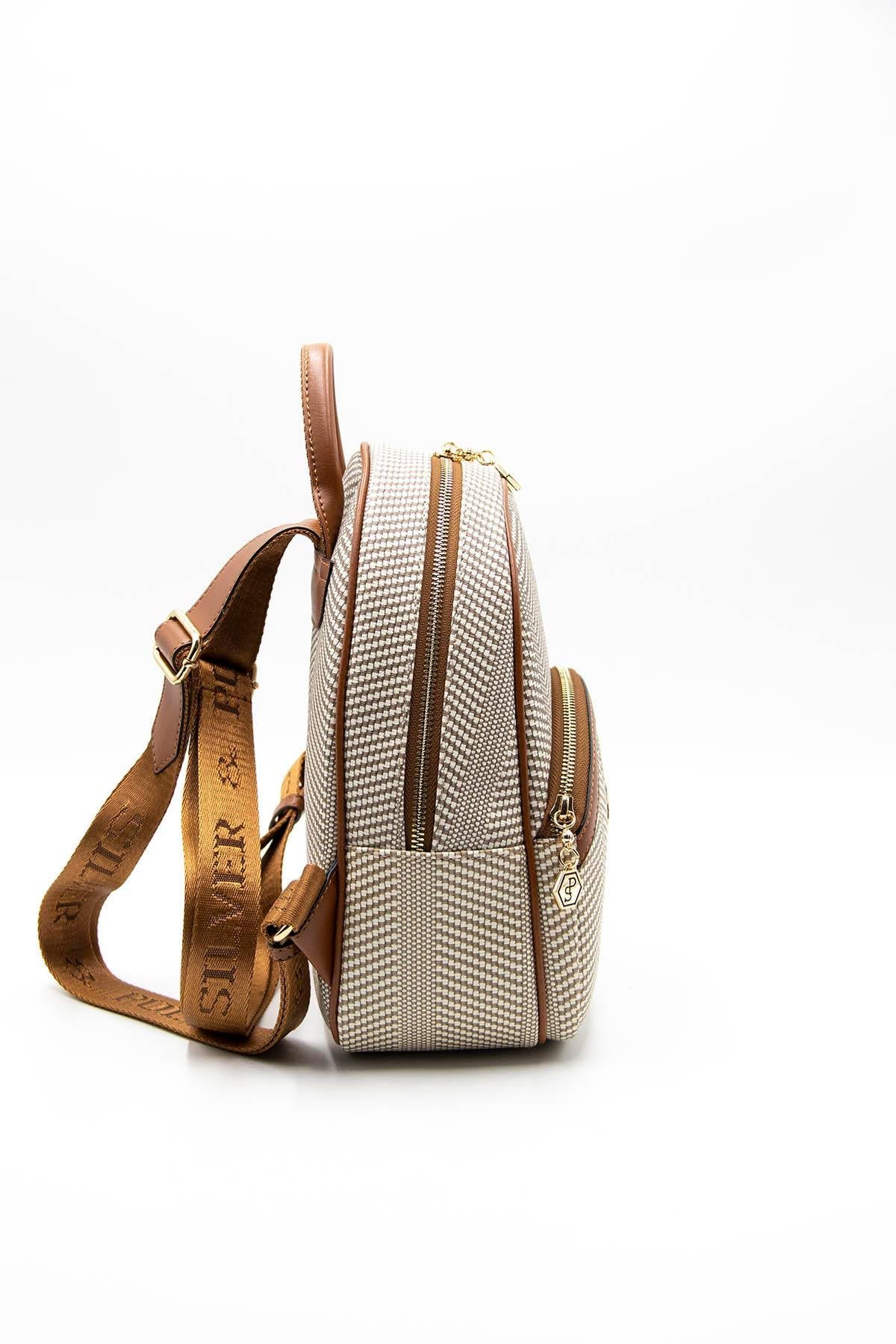 Silver & Polo Bej - Taba SP945 Kadın Sırt Çantası