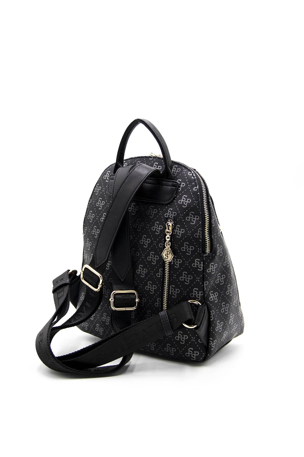 Silver & Polo Siyah Platin  - Siyah SP1123 Kadın Sırt Çantası