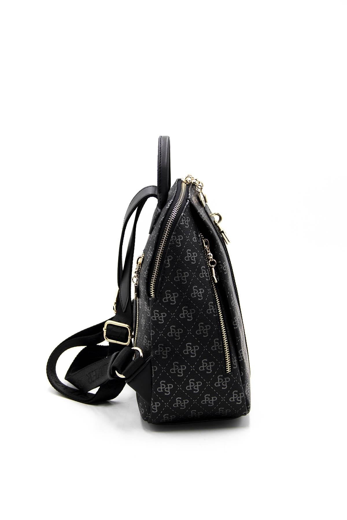 Silver & Polo Siyah Platin  - Siyah SP1123 Kadın Sırt Çantası