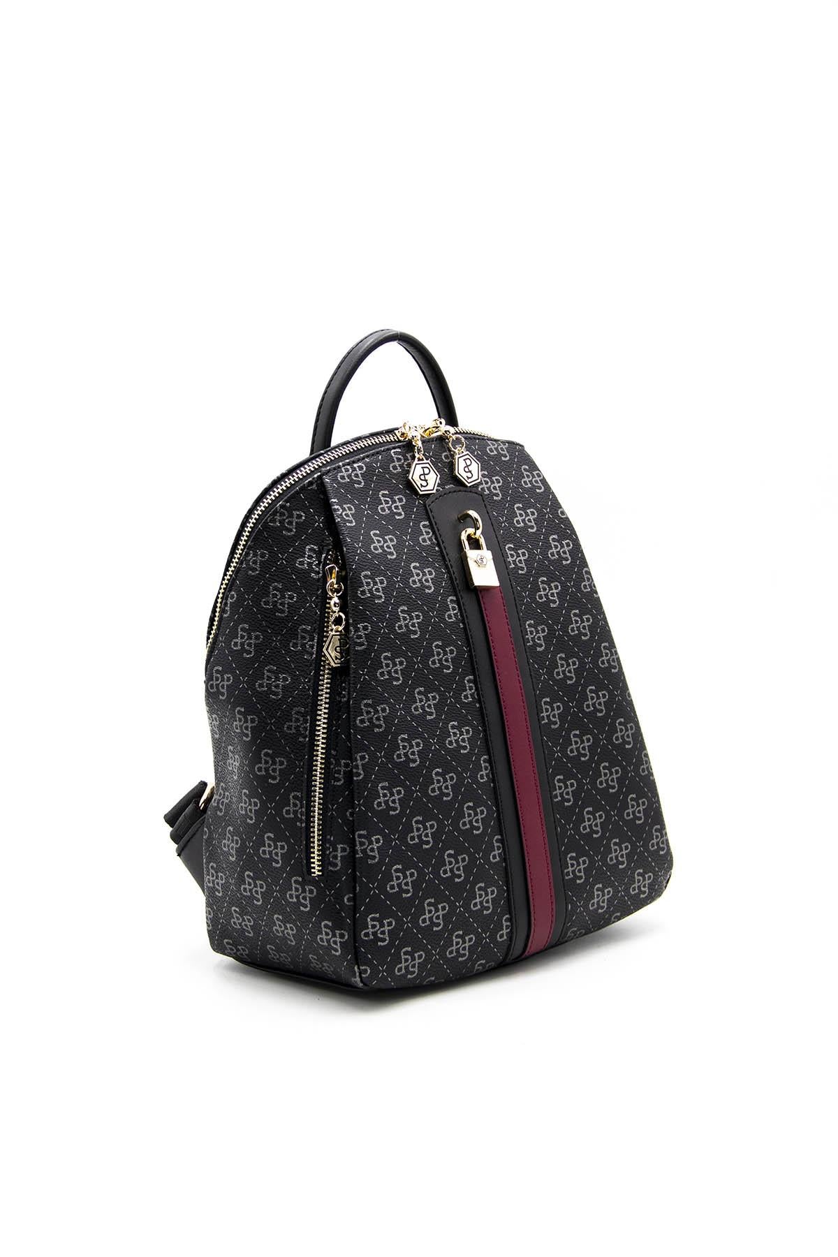 Silver & Polo Siyah Platin  - Siyah SP1123 Kadın Sırt Çantası