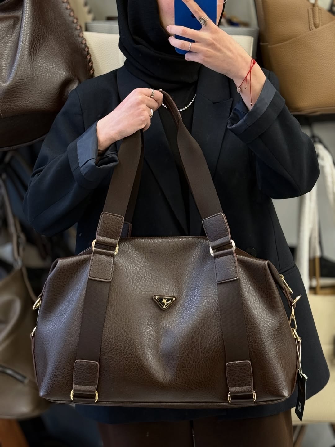 Nas Bag Acı Kahve Büyük Boy Kadın Seyahat Çantası - 1195