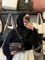 Nas Bag 4 Gözlü Kahverengi Victoria Mini Çapraz Çanta - 1534