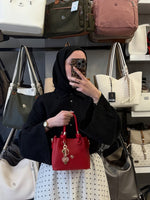 Nas Bag Kadın Charmlı Kırmızı Mini El ve Çapraz Çanta - 1498