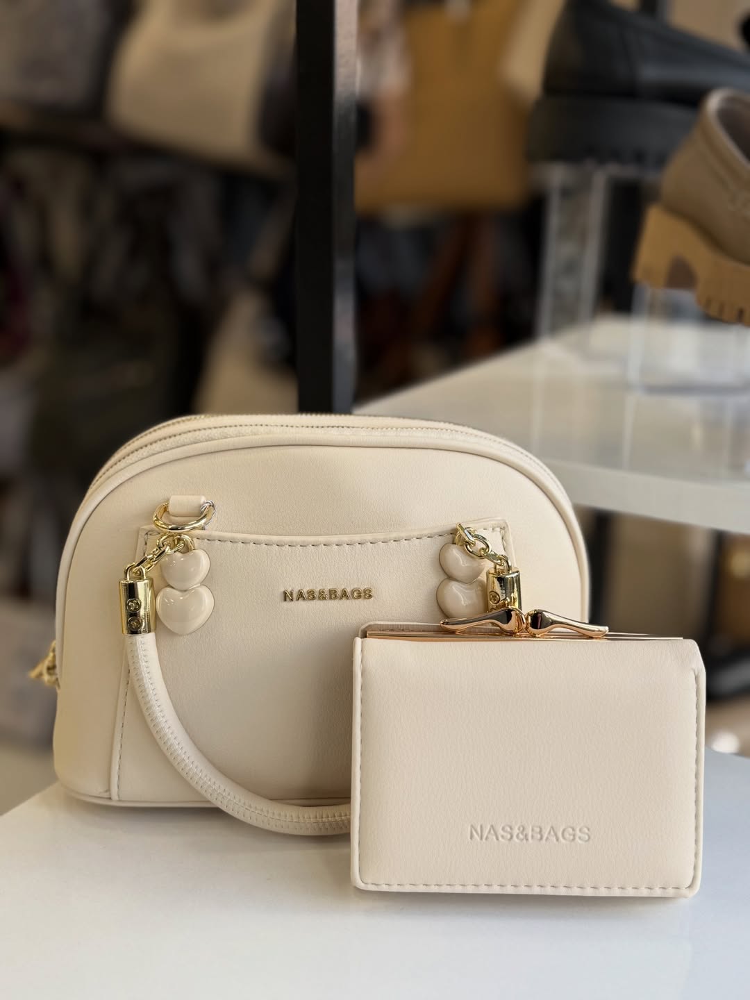 NASBAG Çok Bölmeli Kadın El ve Çapraz Çantası - NS26019
