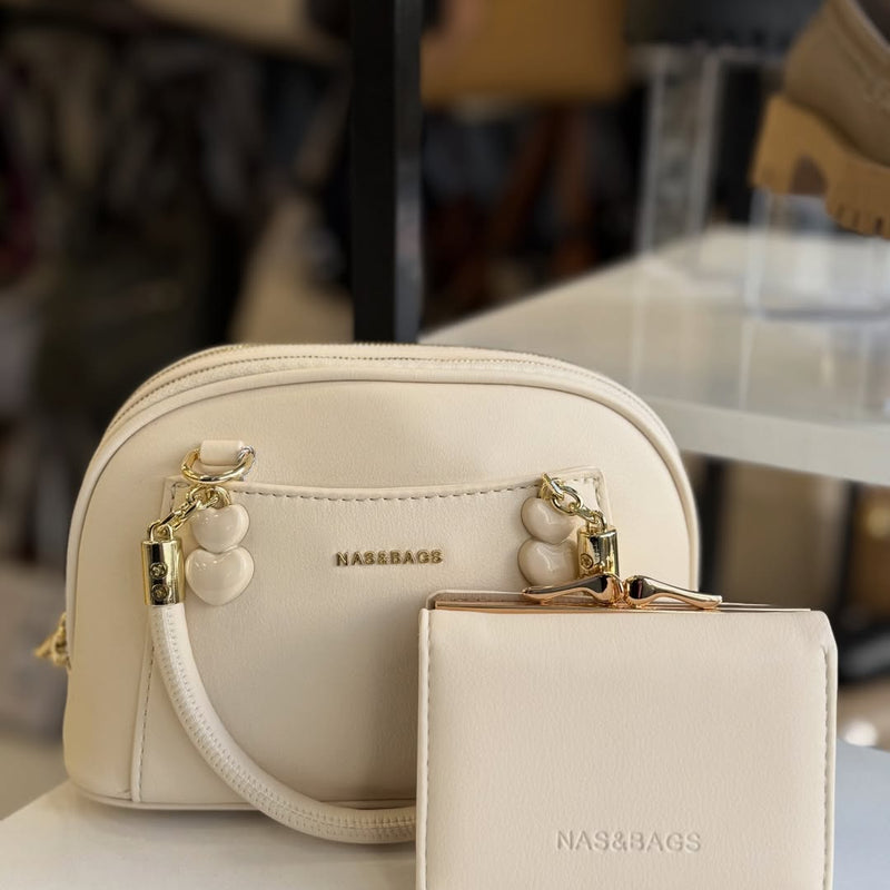 NASBAG Çok Bölmeli Kadın El ve Çapraz Çantası - NS26019 - 2