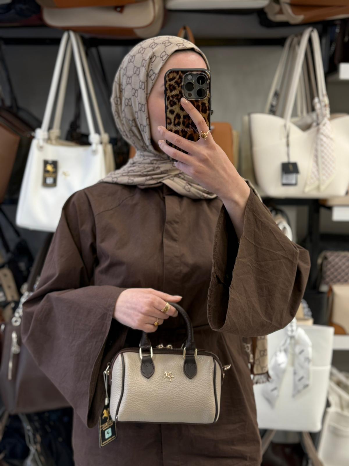 Nas Bag Kum Kahve Mini Kadın El ve Omuz Çantası – 1475