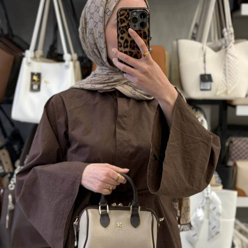 Nas Bag Kum Kahve Mini Kadın El ve Omuz Çantası – 1475 - 2