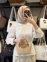 Nas Bag Kum Rengi Mini El ve Omuz Çantası + Cüzdan Seti - ns26009