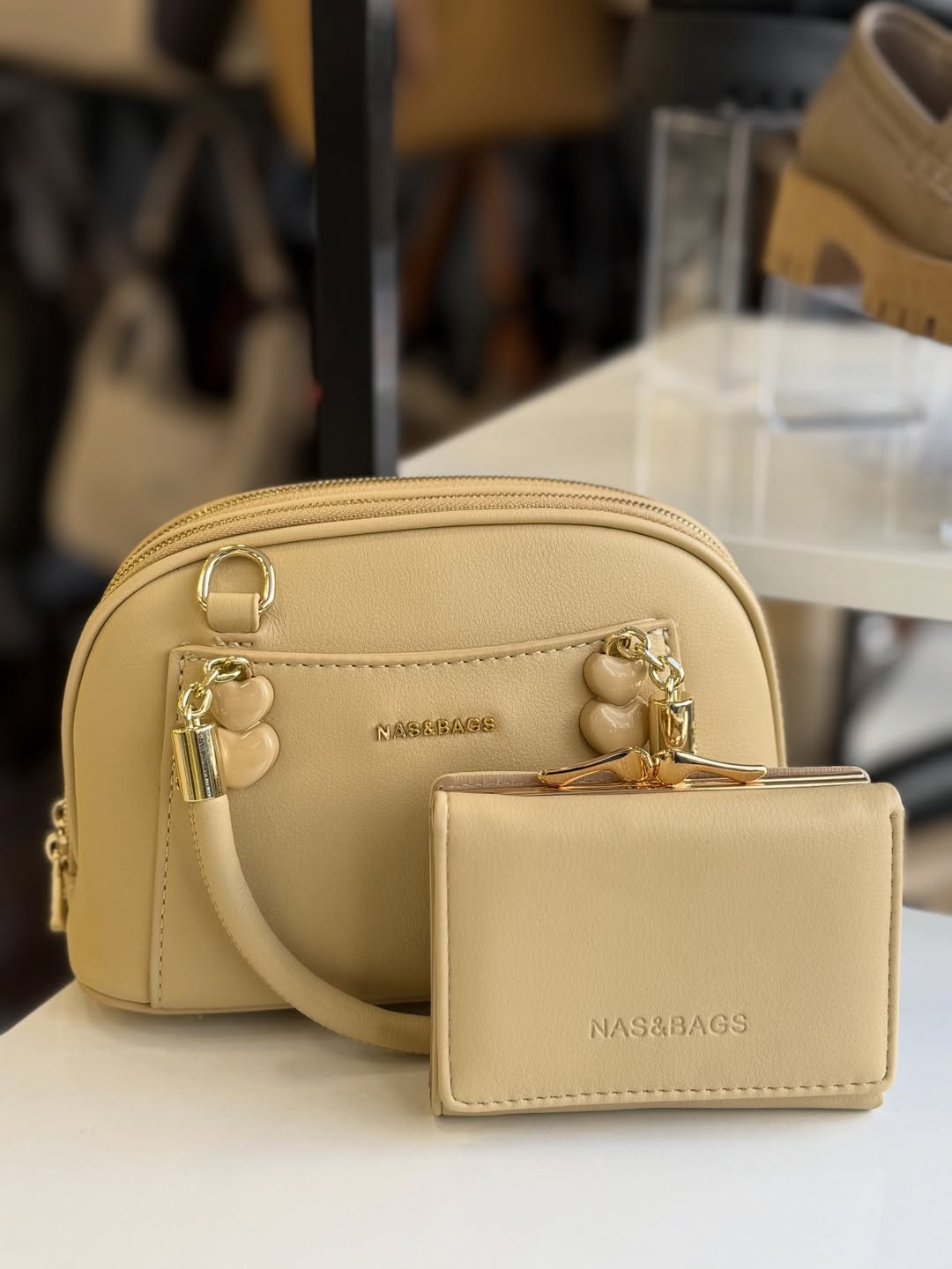 NASBAG Çok Bölmeli Kadın Kum El ve Çapraz Çantası - NS26019