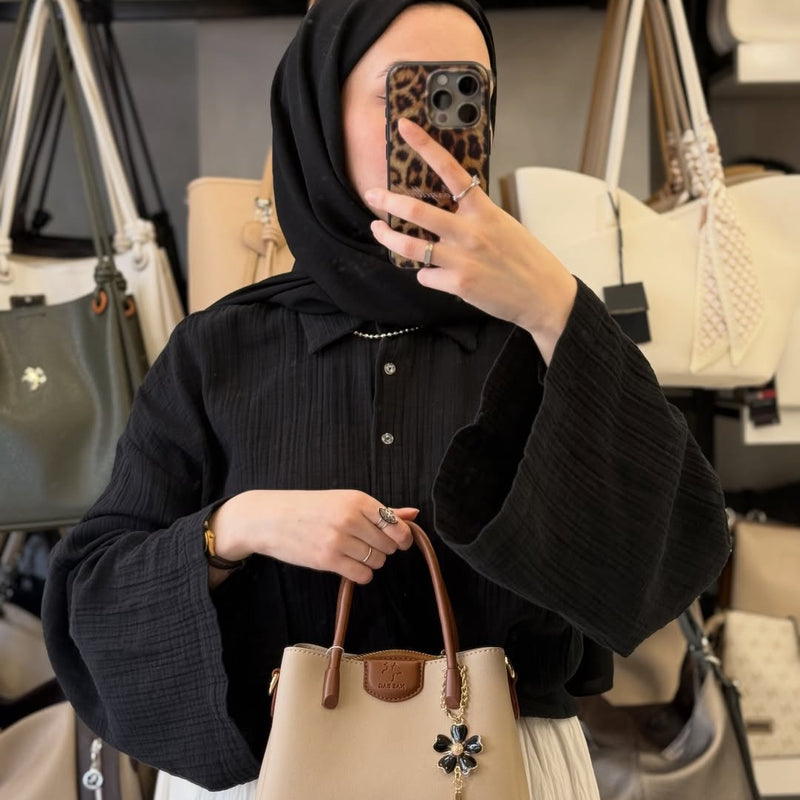 Nas Bag Özel Charmlı Çok Bölmeli El ve Omuz Çantası - 1539 - 11