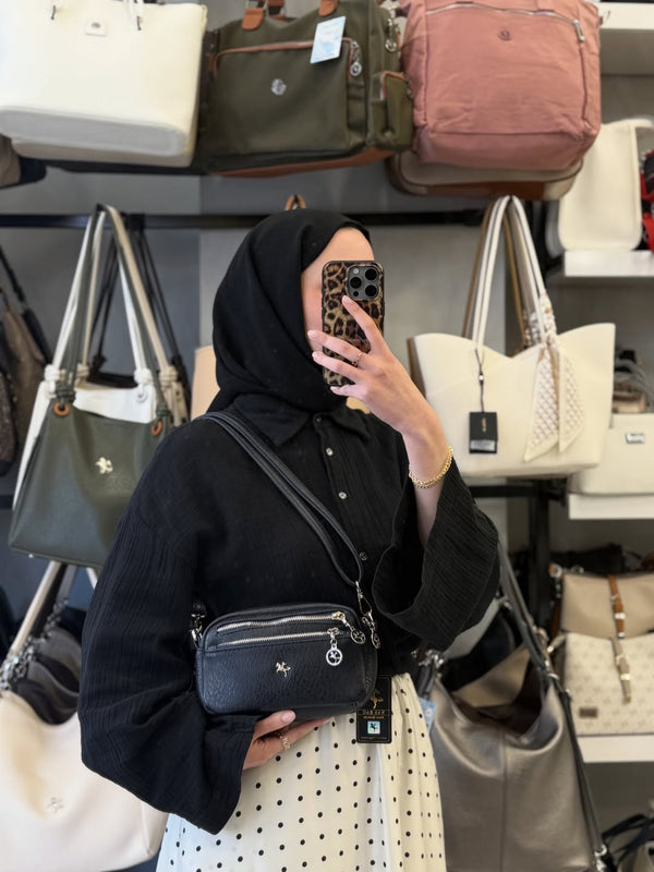 Nas Bag 4 Gözlü Lacivert Victoria Mini Çapraz Çanta - 1534