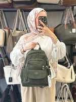 MEGA BAG Yeşil Orta Boy Çok Gözlü Su Geçirmez Sırt Çantası - M-255