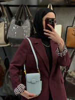 NASBAG Özel Seri - Çok Bölmeli Deri Mavi Telefon Çantası - NS26032