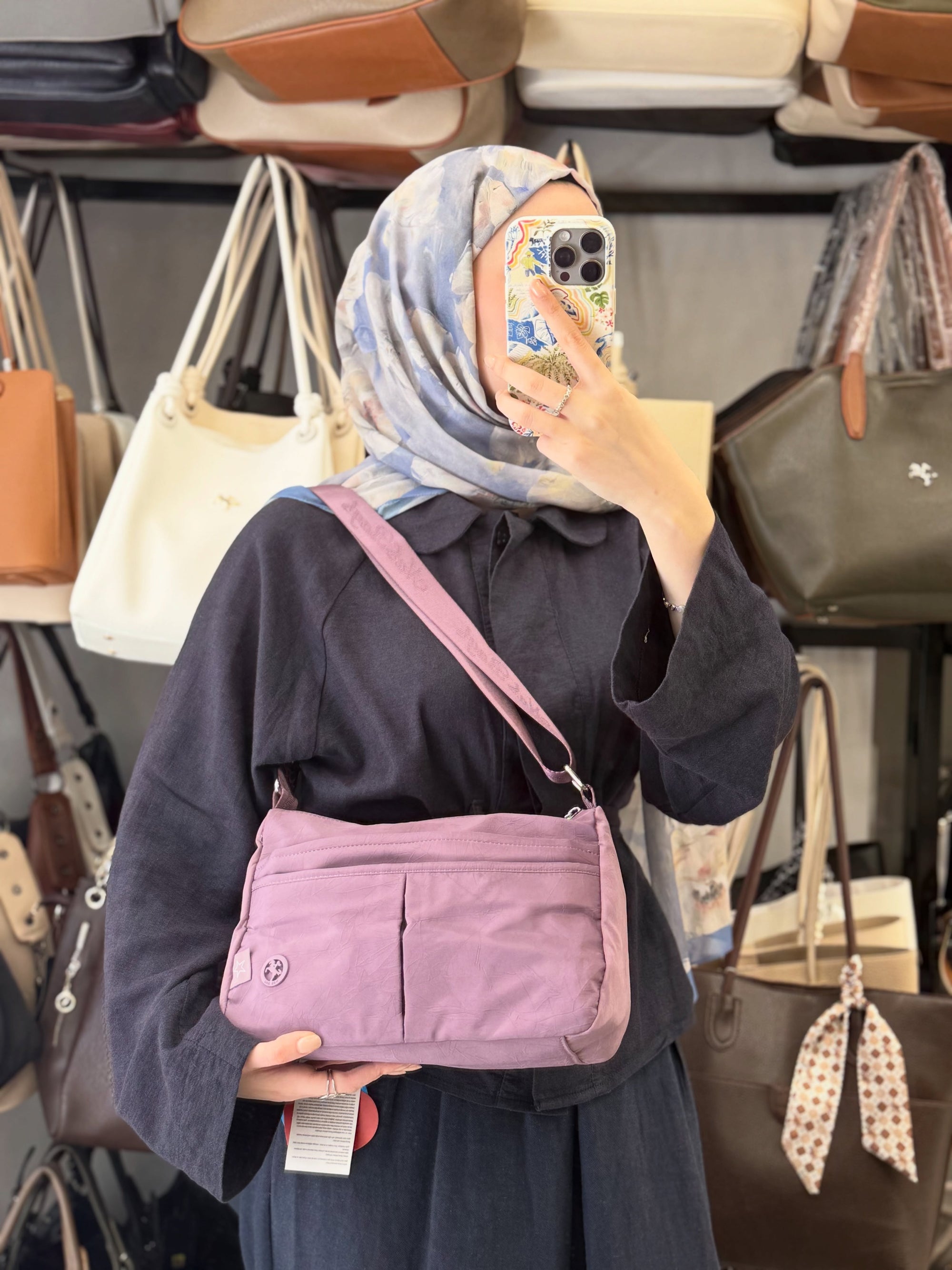 Nas Bag Mor Çok Bölmeli İthal Paraşüt Omuz Çantası - ns26069