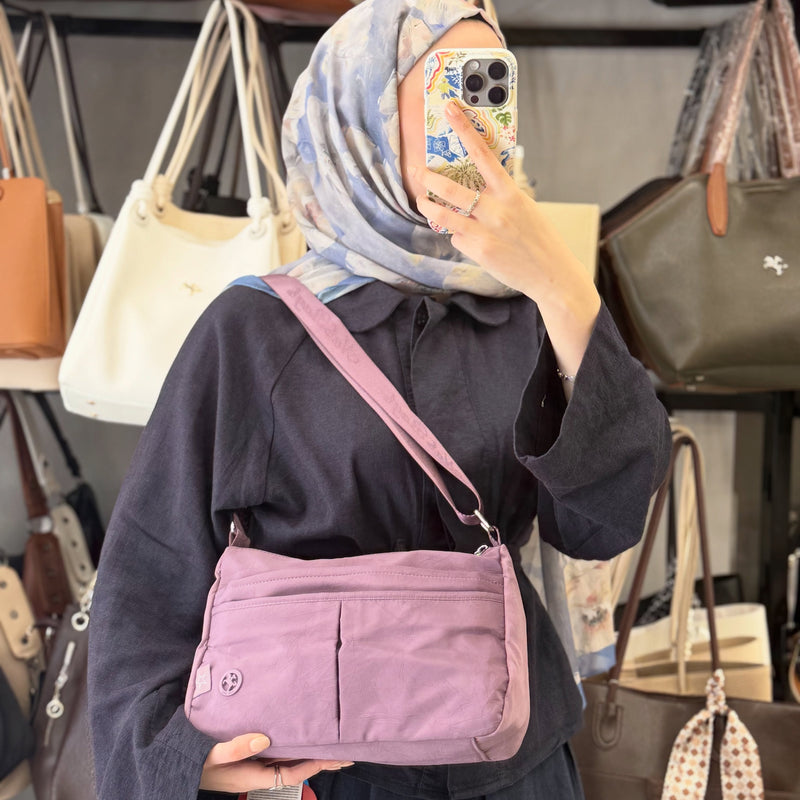 Nas Bag Mor Çok Bölmeli İthal Paraşüt Omuz Çantası - ns26069 - 1