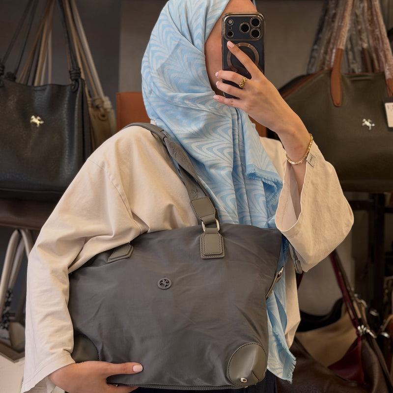 Nas Bag Gri Su Geçirmez Geniş Hacimli Kadın Çantası - NS2341 - 1