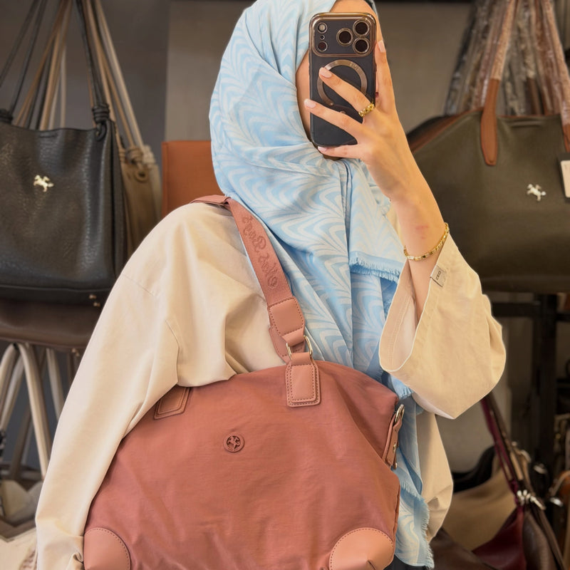 Nas Bag Pembe Su Geçirmez Geniş Hacimli Kadın Çantası - NS2341 - 5