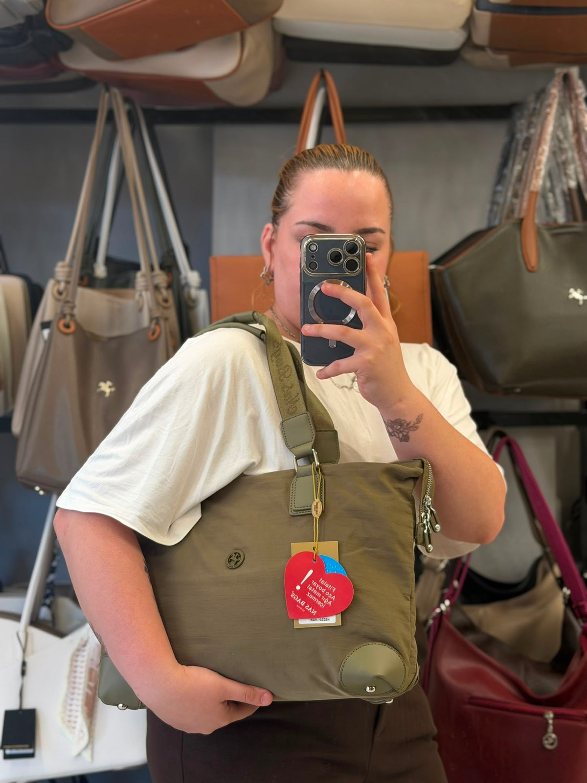 Nas Bag Haki Su Geçirmez Geniş Hacimli Kadın Çantası - NS2341