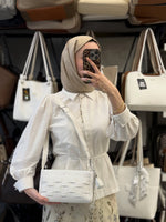 Nas Bag Örgü Desenli Çanta & Kartlık Seti - ns26038