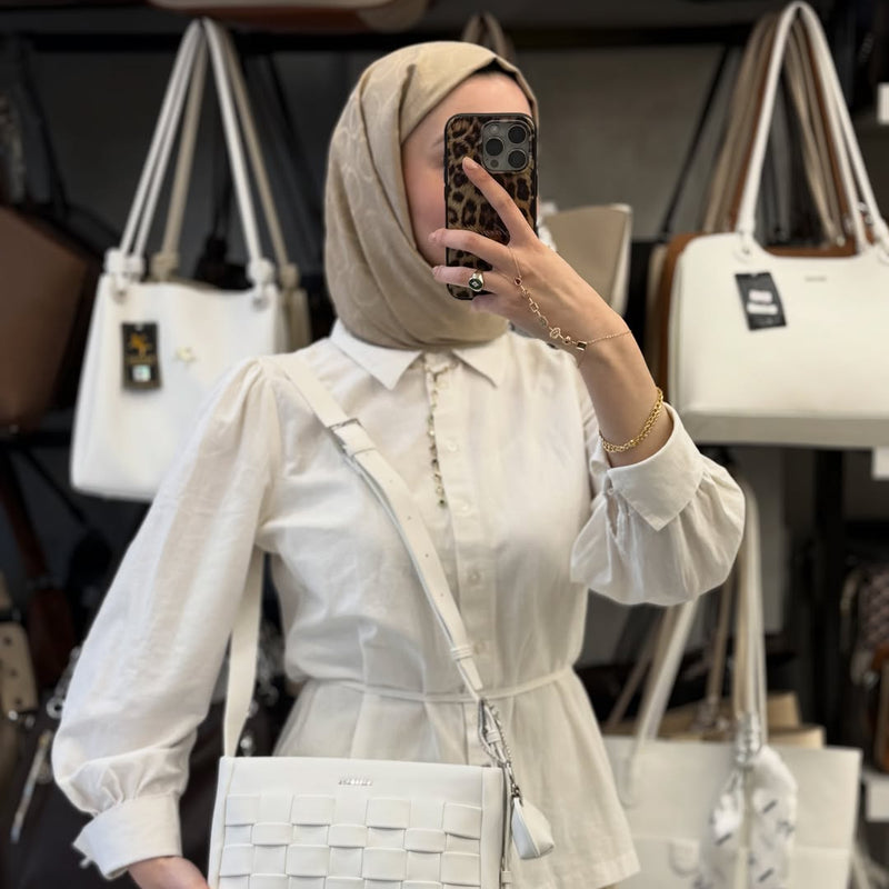 Nas Bag Örgü Desenli Çanta & Kartlık Seti - ns26038