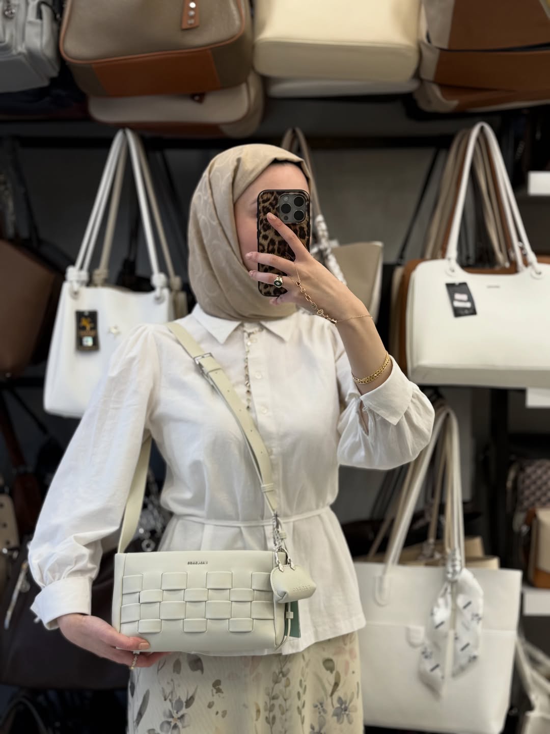 Nas Bag Gri Örgü Desenli Çanta & Kartlık Seti - ns26038