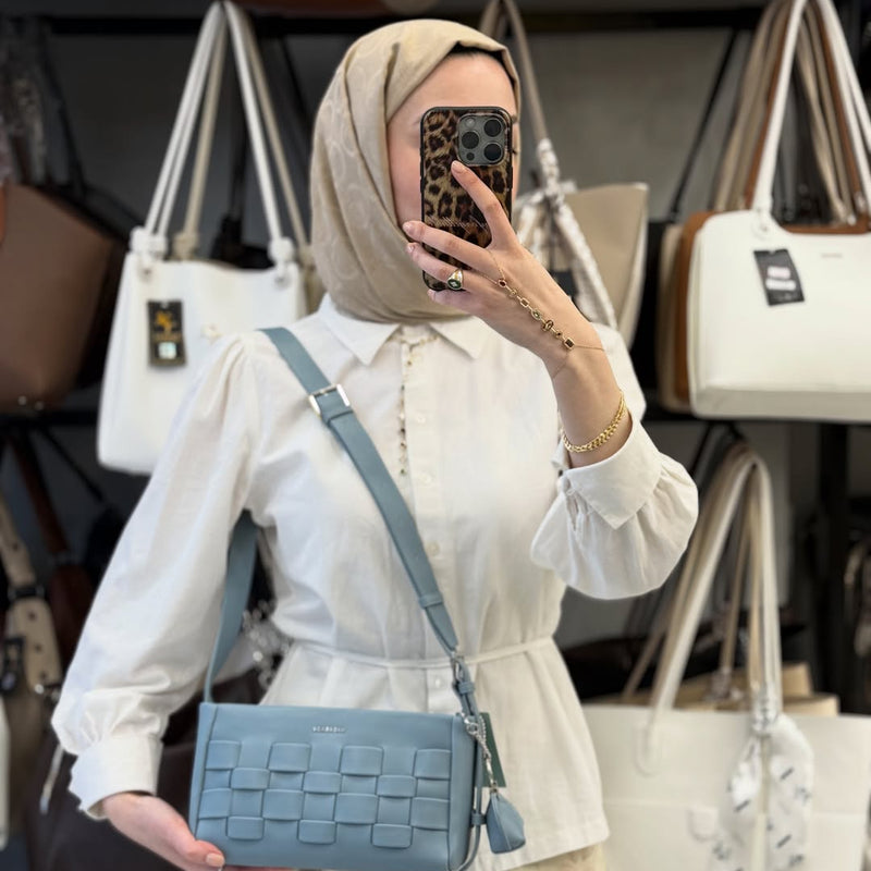Nas Bag Örgü Desenli Çanta & Kartlık Seti - ns26038 - 3