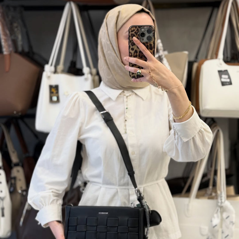 Nas Bag Örgü Desenli Çanta & Kartlık Seti - ns26038 - 5