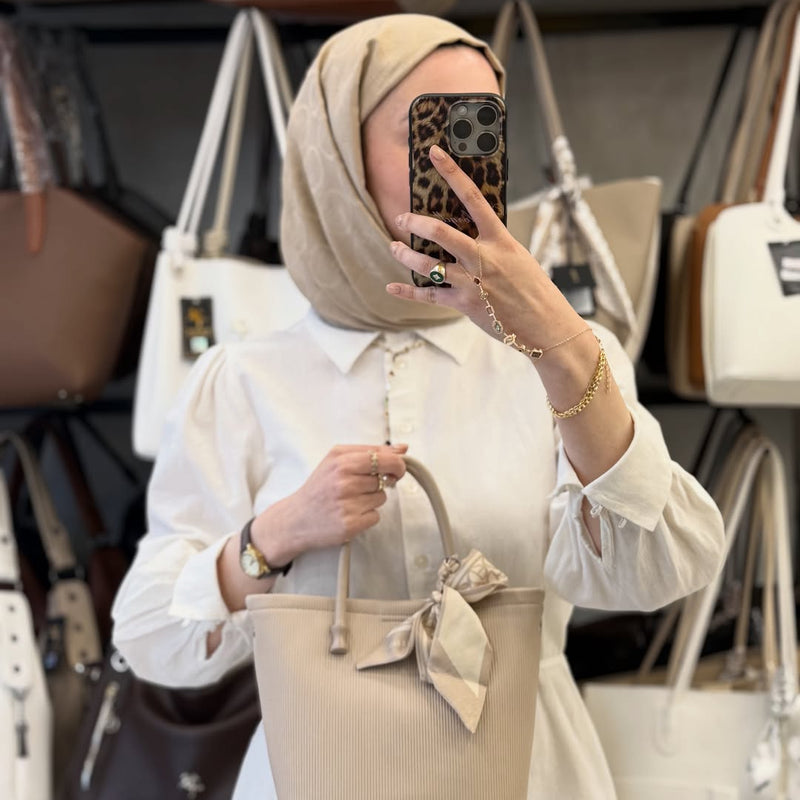 Nas Bag Cüzdan Setli Fularlı El ve Omuz Çantası - ns26007 - 2