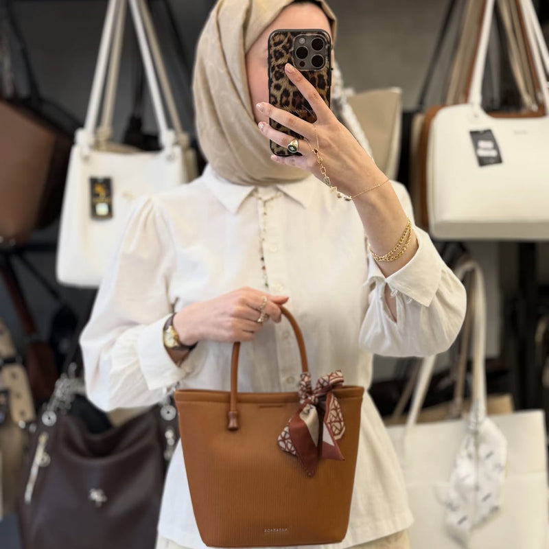 Nas Bag Cüzdan Setli Fularlı El ve Omuz Çantası - ns26007 - 4