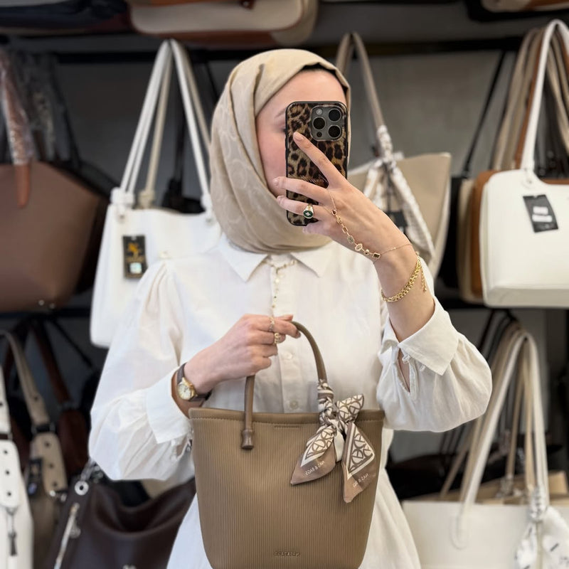 Nas Bag Cüzdan Setli Fularlı El ve Omuz Çantası - ns26007 - 5