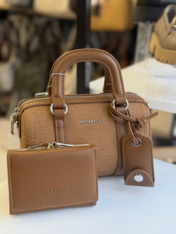 Nas Bag Taba Cüzdan Hediyeli El ve Çapraz Mini Çanta Seti - NS26013