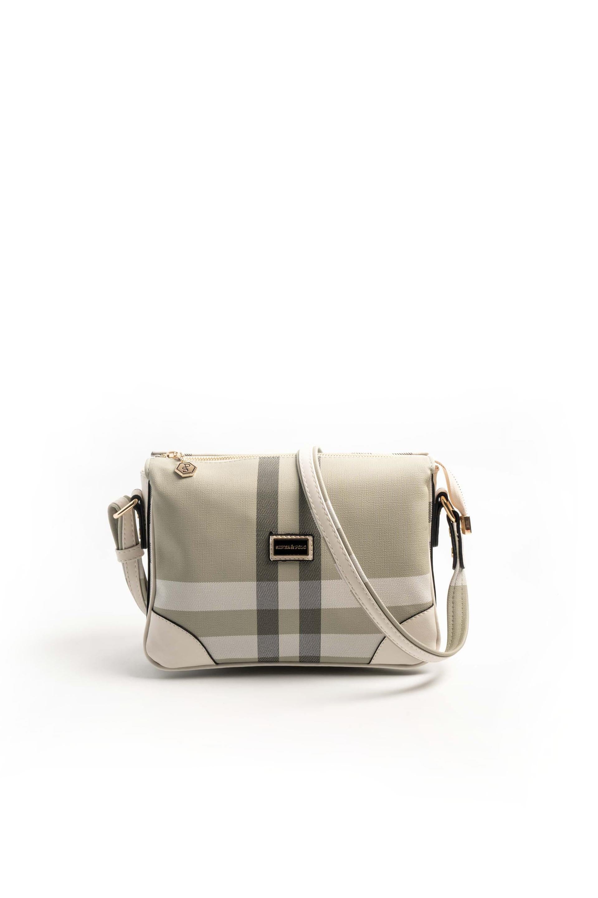 Silver & Polo A.Yeşil - Kemik SP784 Kadın Çapraz Çanta