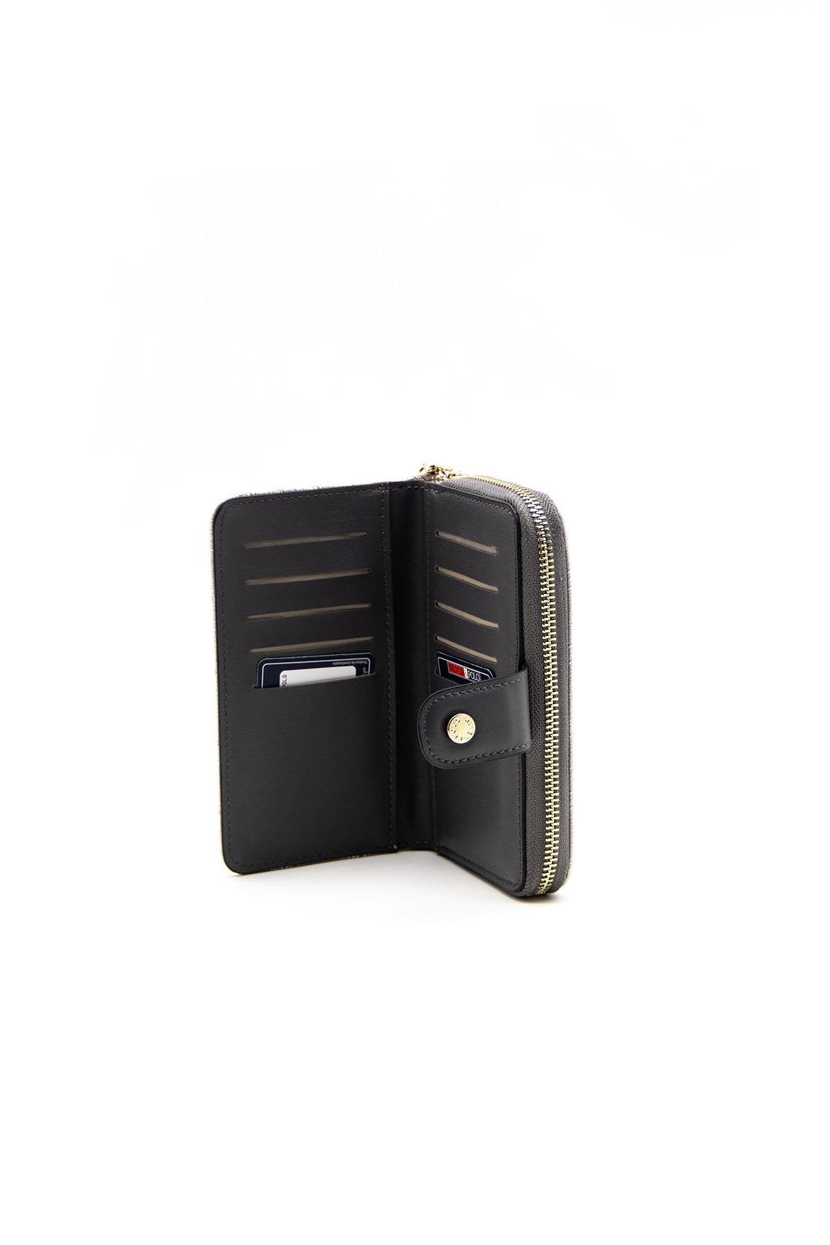 Silver & Polo A.gümüş - Antrasit SP882 Kadın Cüzdan & Kartlık