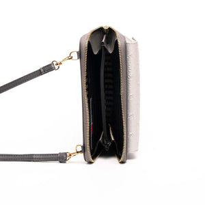 Silver & Polo A.gümüş - Antrasit SP921 Kadın Askılı Cüzdanlı Telefon Çantası