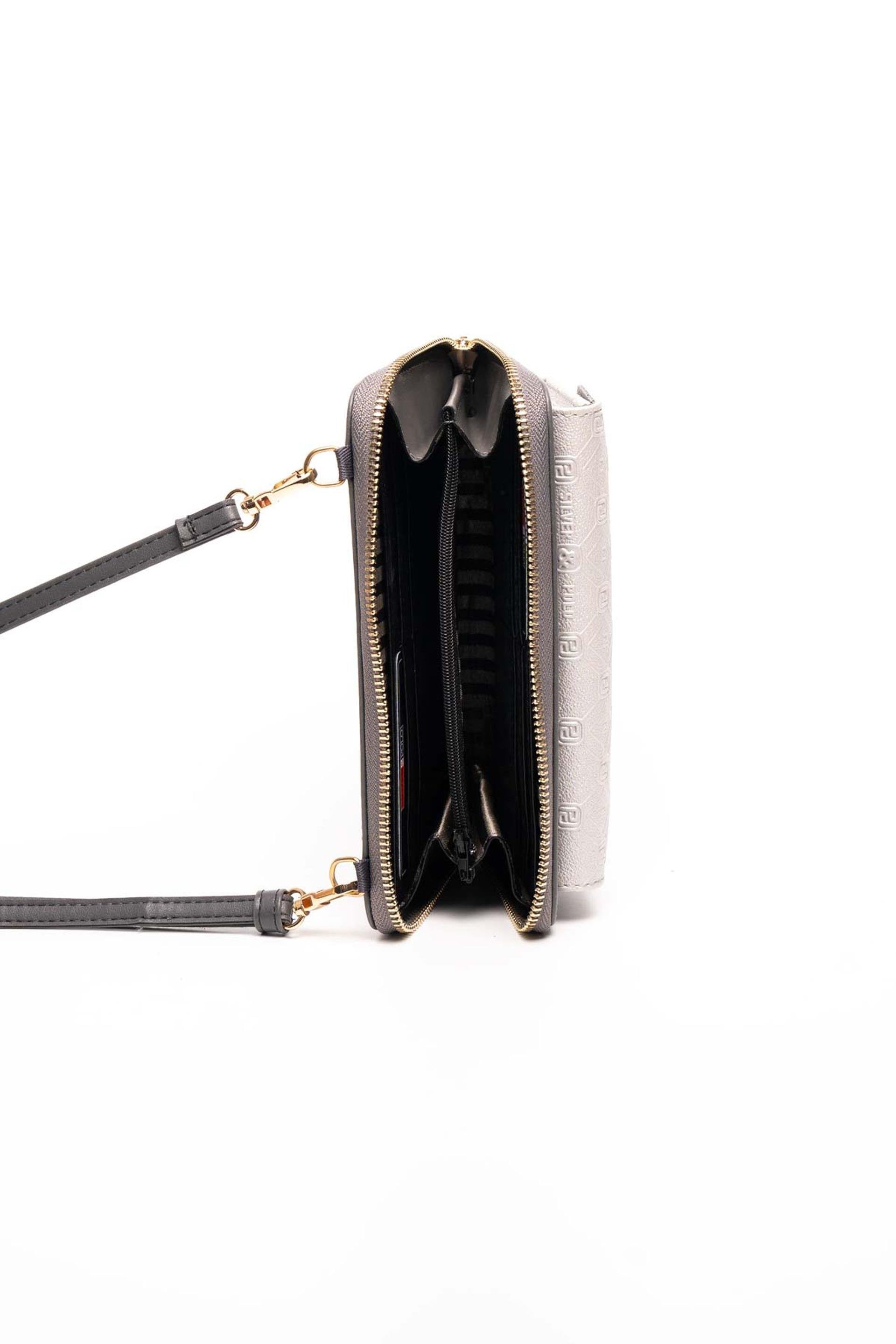 Silver & Polo A.gümüş - Antrasit SP921 Kadın Askılı Cüzdanlı Telefon Çantası