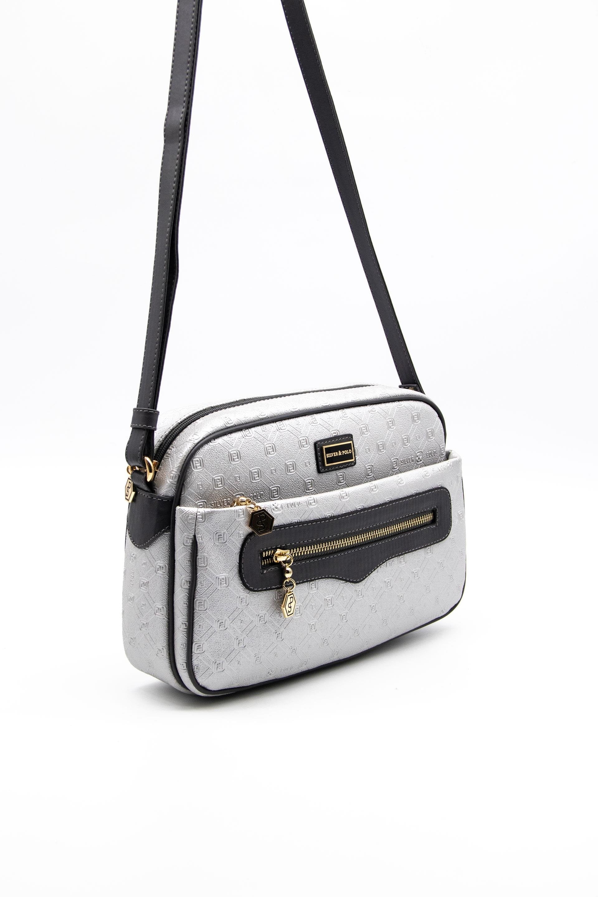 Silver & Polo A.gümüş - Antrasit SP491 Kadın Çapraz Çanta
