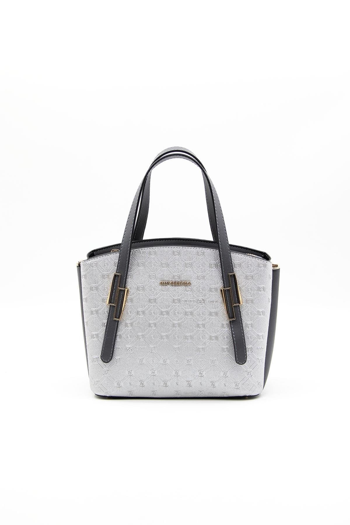 Silver & Polo A.gümüş-Antrasit SP1021 El Çantası