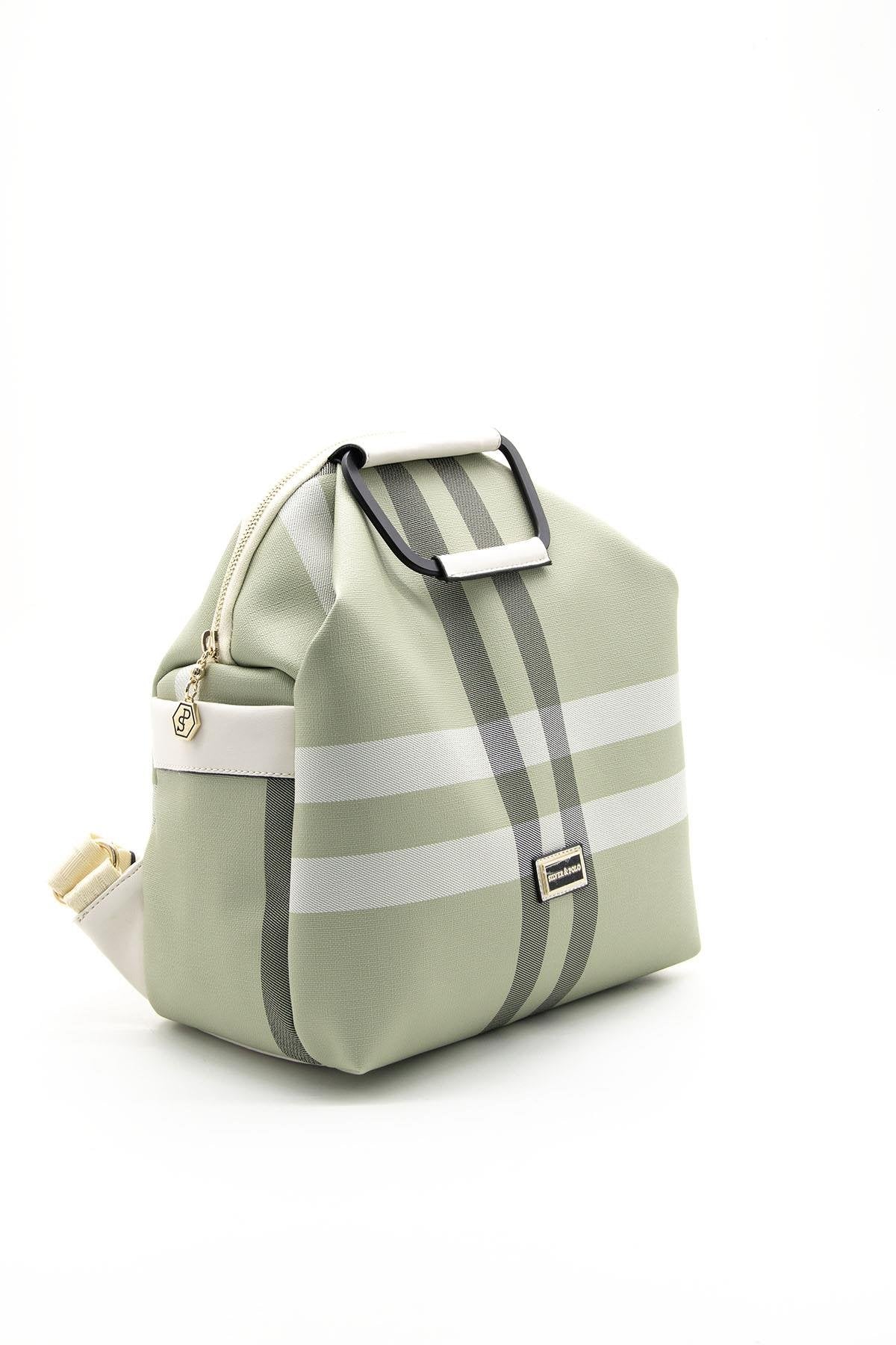 Silver & Polo A.Yeşil - Kemik SP771 Kadın Sırt Çantası