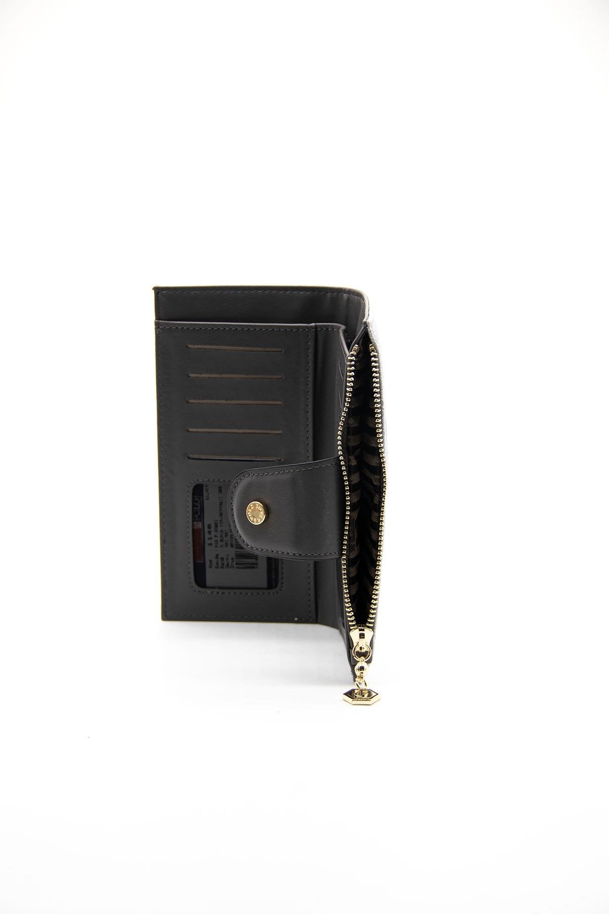 Silver & Polo A.gümüş - Antrasit SP1140 Kadın Cüzdan & Kartlık