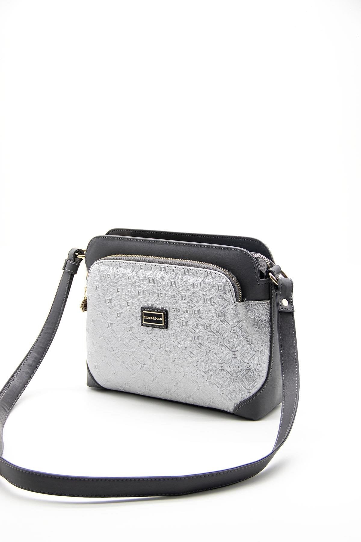 Silver & Polo A.gümüş - Antrasit SP364 Kadın Çapraz Çanta