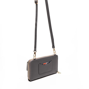 Silver & Polo A.gümüş - Antrasit SP921 Kadın Askılı Cüzdanlı Telefon Çantası