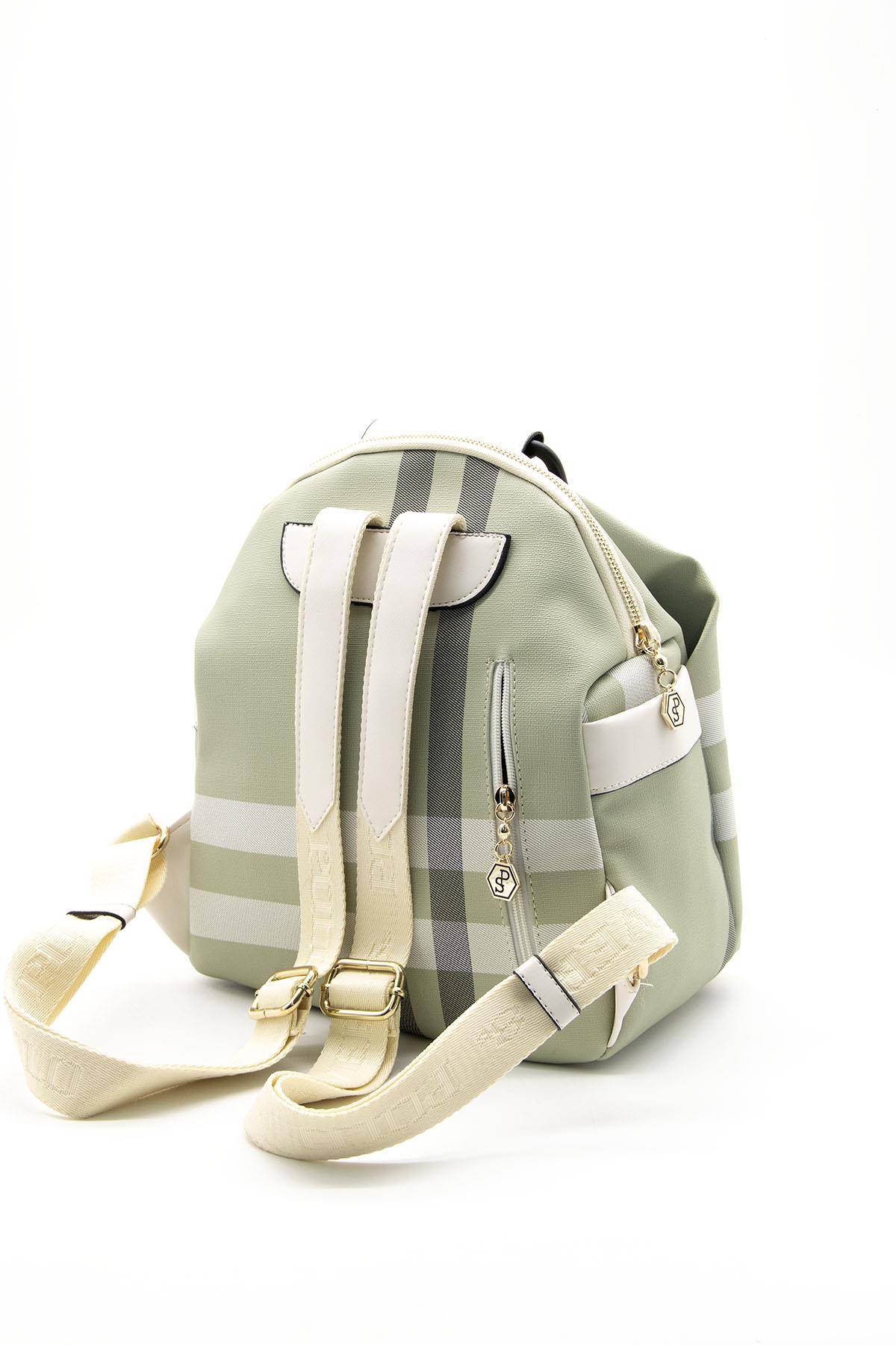 Silver & Polo A.Yeşil - Kemik SP771 Kadın Sırt Çantası